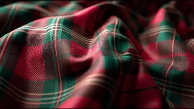 Slow Motion Tartan Kilt Fabric Detail for National Tartan Day 2026
