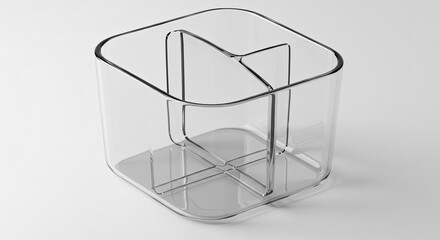 Modern Clear Acrylic Desk Organizer with Compartments
