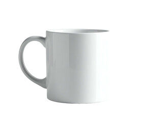 Simple white ceramic mug with handle (1)