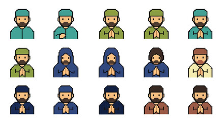 Obraz premium Diverse People Praying Together.