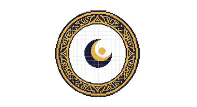 Crescent Moon Symbol Design.