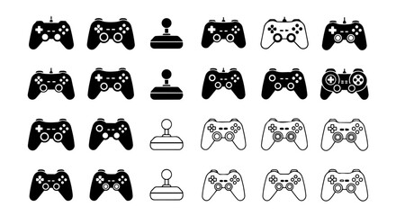 Game controller and joystick icon set © Mahmudul
