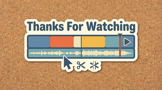 Thanks For Watching Video Editing Timeline Concept.