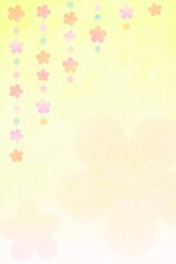 ひな祭りの可愛い背景フレーム縦2