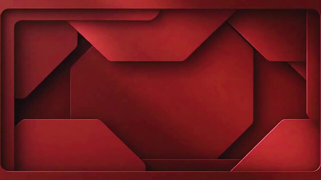Burgundy Abstract Background with Luxury Red Geometric Layers and Elegant Cinematic Motion