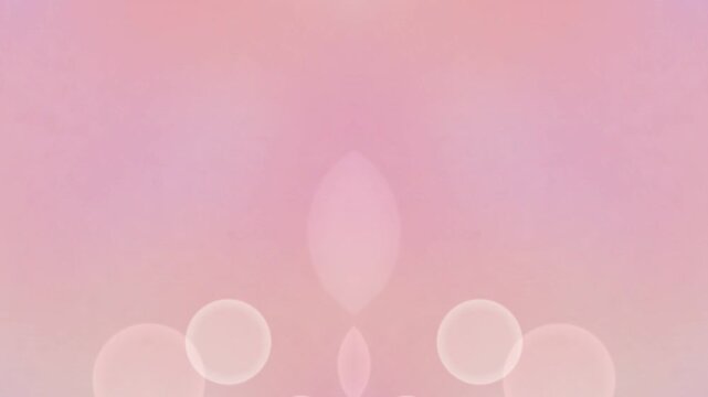 A serene abstract illustration of circles and ovals in soft pink hues, viewed from a straightforward perspective.