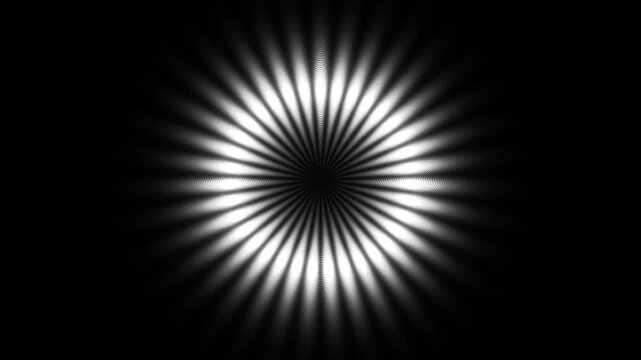 Intricate spiky glowing rotating ring abstract background animation