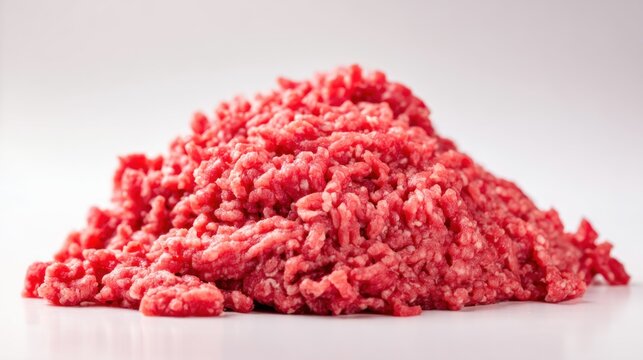 Raw minced meat isolated on transparent background culinary ingredient
