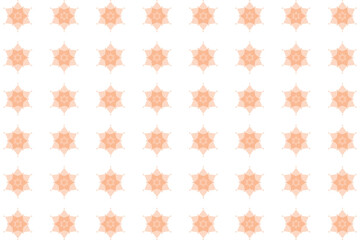 マンダラのシームレスパターン背景　オレンジ色 