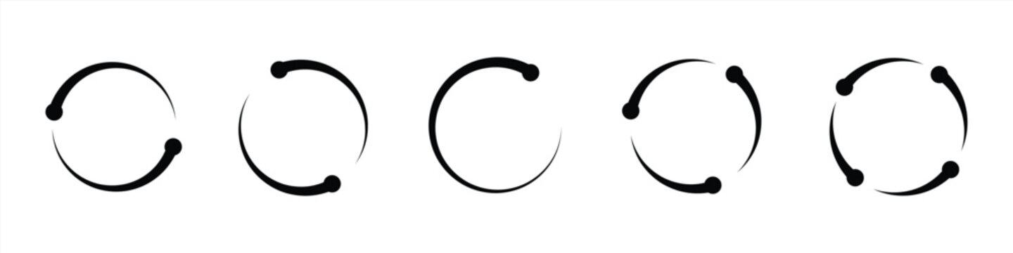 Circle arrow icon set illustration, refresh, reload, set of circle arrows rotating. vector illustration.eps 10