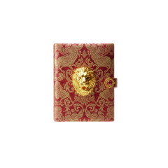 Regal Medieval Style Journal with Embossed Golden Lion Head
