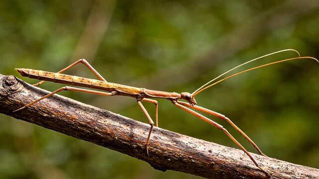 Stick insect on a branch