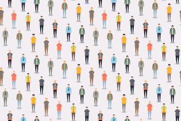 People Seamless Pattern