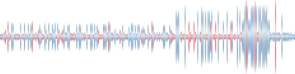Fototapeta premium blue sound wave. Podcast sound wave line of voice. Record music player. Mobile talk track. Sound waves for voice message. Audio wave 