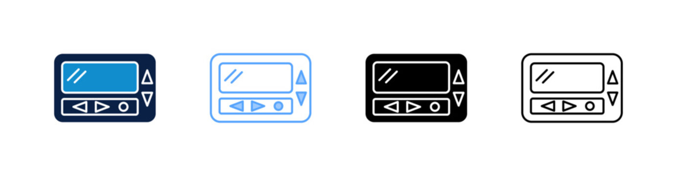 Pager Multiple Style Icon Set Collection 