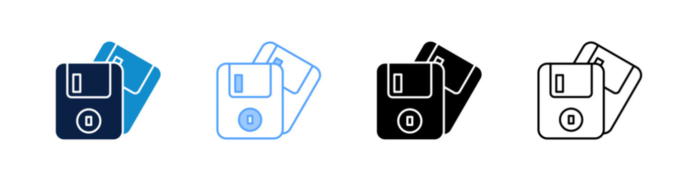 Disket Multiple Style Icon Set Collection 