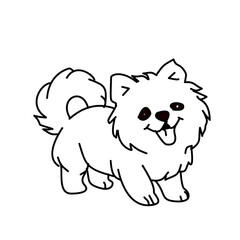 Minimal Dog Sketch Coloring Book Art