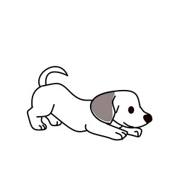 Playful Dog Line Drawing Coloring Page