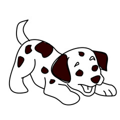 Dog Sketch Illustration for Coloring Book