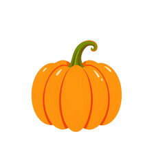 pumpkin, vegetable, gourd, squash, cartoon, illustration, icon, isolated, orange, autumn, fall, harvest, halloween, cute, funny, character, mascot, smiling, playful, food, farm, agriculture, seasonal,
