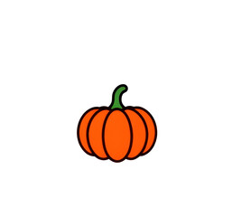 Obraz premium pumpkin, vegetable, gourd, squash, cartoon, illustration, icon, isolated, orange, autumn, fall, harvest, halloween, cute, funny, character, mascot, smiling, playful, food, farm, agriculture, seasonal,