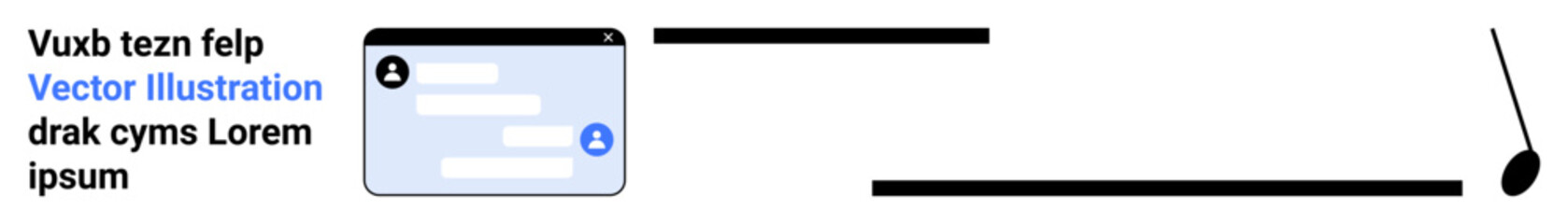 Fototapeta premium Digital communication, interface design, user interaction, online profiles, UI development, IT resources. A user profile interface with text fields. Digital communication and interface design concept