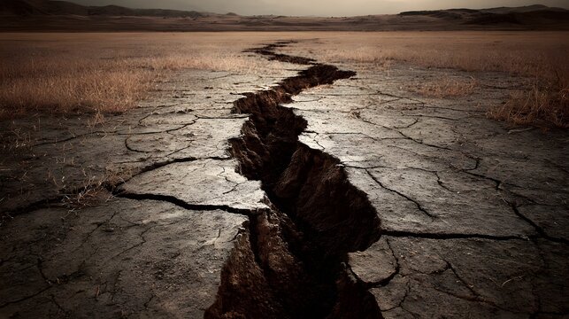 Mr Kunta image showing drought stricken cracked earth