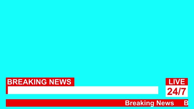 Breaking News template intro for TV broadcast news programs featuring bold 3D  Breaking News  text and badge animation. Dynamic global spinning earth background with cyber and futuristic visual style.