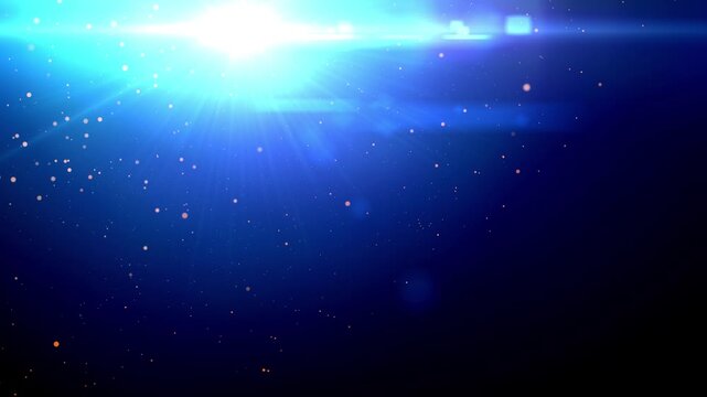 Abstract blue background with soft glowing bokeh, subtle light flares, and a dreamy gradient atmosphere. Ideal for digital designs, presentations, or futuristic themes