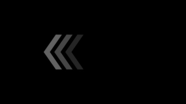 arrow extending on black background