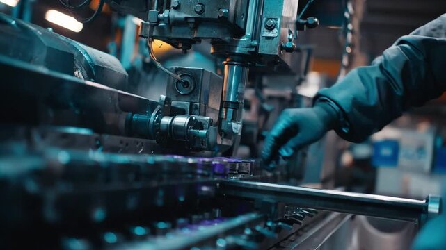 Medium shot showing a worker operating a vacuum device carefully extracting debris from delicate machinery parts illustrating thorough internal maintenance to extend lifespan