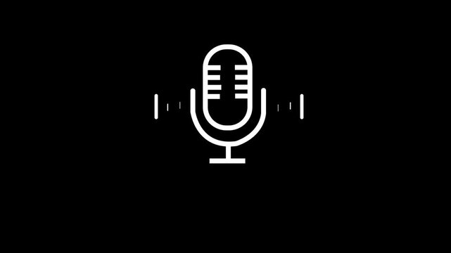 Digital Audio Recording and Podcast Design.Smart Home Voice Control System Symbol