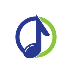 Music note logo Vector design
