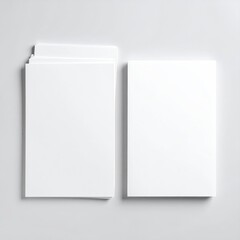 Blank white papers/cards/booklets