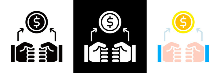 Competitiveness Icon Set Glyph vector Illustration 