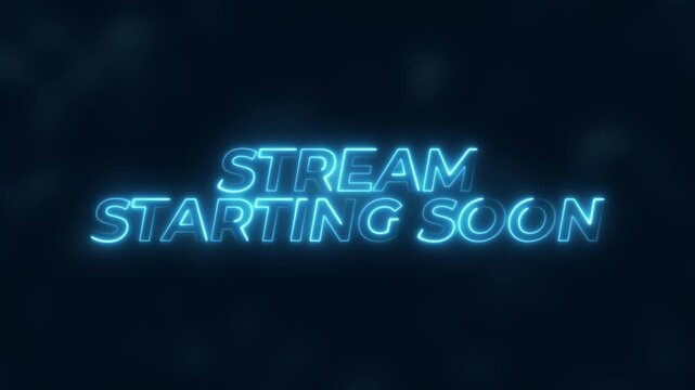 Stream Starting Soon Neon Text Animation Overlay Element Gaming