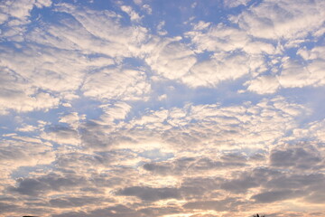 beautiful blue sky with sunlight in springtime