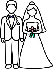 미니멀 웨딩 리본 심플 아이콘