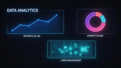 Data analytics charts and graphs