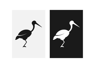 Fototapeta premium vector design with bird silhouette from the side