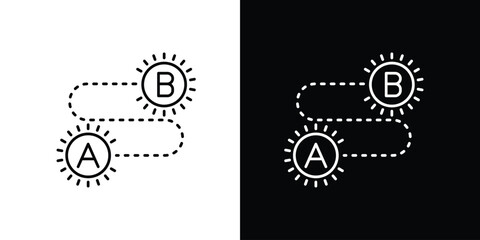 From Point A to Point B A Simple Conceptual Diagram Icon Illustrating a Journey or Process © Tifany