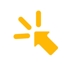 Yellow arrow sign, object pointer