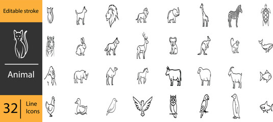 Animal drawing sketches of various species and creatures