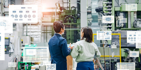 工場、製造業、システム、管理、経営、人材、機械、設備投資、SCM、MES、建設、設計、エンジニア、オペレーター、情報、分析、コスト、経済、産業、工業、プラント、ものづくり、製造、生産、IIoT、IoT、AI、スマート、ファクトリー、オートメーション、FA、ソフトウェア、未来、画面、データ、コンセプト、イメージ、統計、グラフ、企業、仕事、ビジネス、効率化、見える化、作業員、働く、DX、デジタルトラン