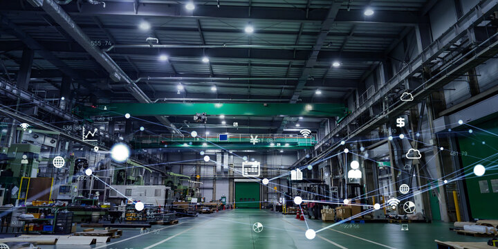 工場、ネットワーク、製造業、IIoT、通信、アプリ、テクノロジー、産業、DX、デジタルトランスフォーメーション、未来、サイバー、クラウド、テック、技術、データ、ワイヤレス、無線、インターネット、オンライン、web、リアルタイム、プラットフォーム、ソリューション、イノベーション、セキュリティ、コンセプト、イメージ、工業、プラント、ものづくり、製造、生産、機械、SCM、サプライチェーン、マネジメント、