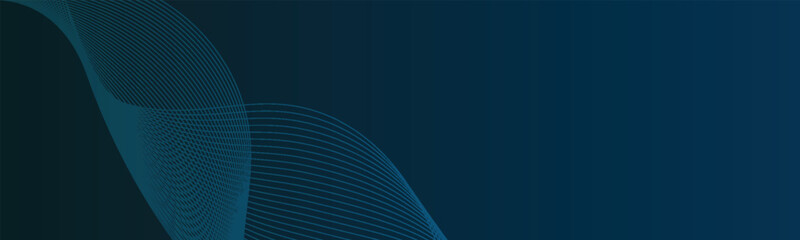 Glowing blue wavy lines on abstract technology dark blue background. Vector Illustrator