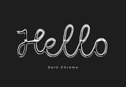Script Chrome Text Effect