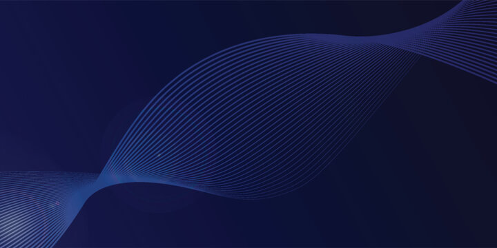 Abstract dark blue background. wavy lines background. Vector illustrator