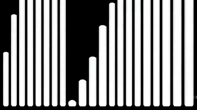 A sleek video showcasing a lively spectrum visualization, as a timeline bar glides and pulses responsively, matching changes in beats and sound intensity.