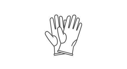 Fototapeta premium Protective Gloves Icon Vector Illustration